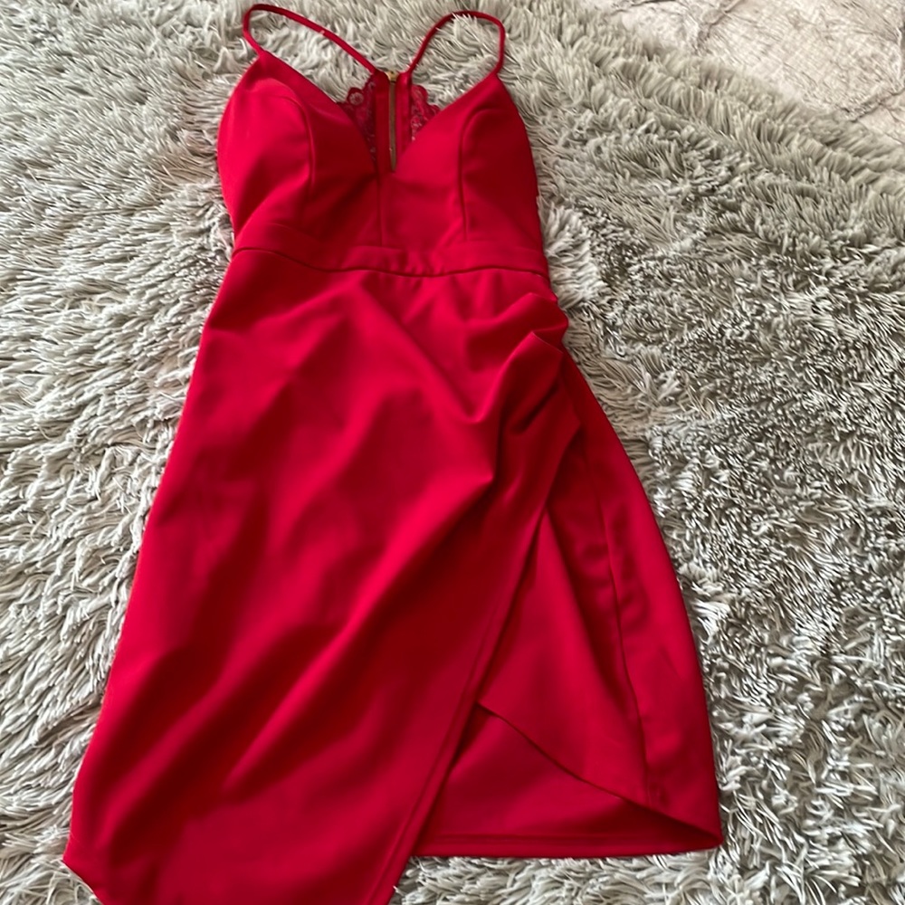 Sexy back red dress small